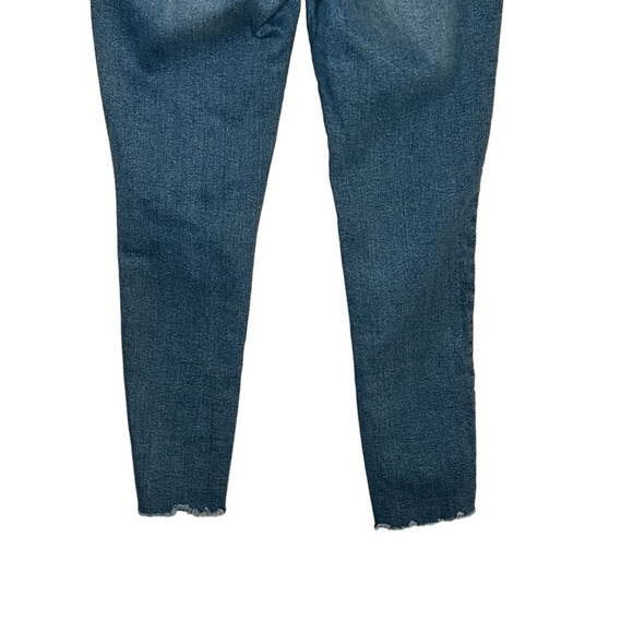 Zara Medium Wash Skinny Denim Jeans Striped Trim Up Legs Z1975 Sz 10-runs small - Picture 6 of 10